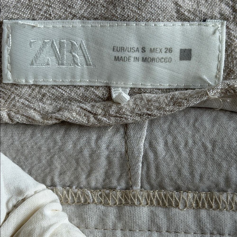 Zara Linen Seamed Shorts | Size Small - Picture 5 of 5